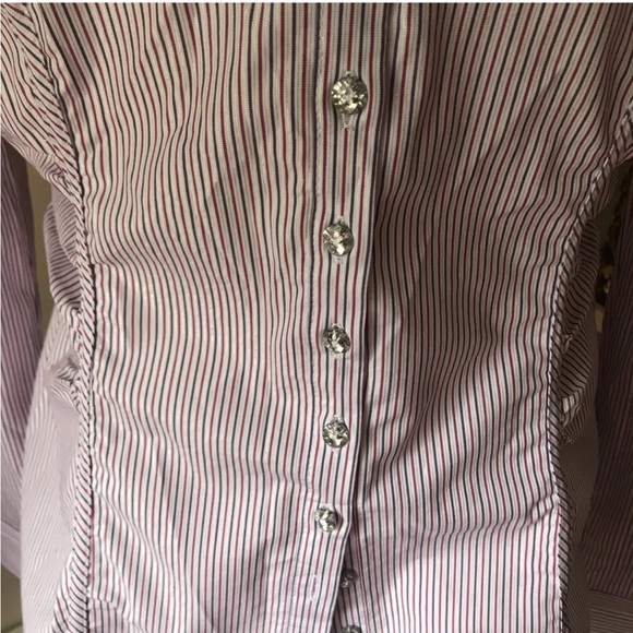 New York & Co Buttoned Down Striped Shirt - Picture 5 of 8
